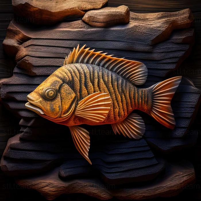 3D model Yulidochromis fish (STL)